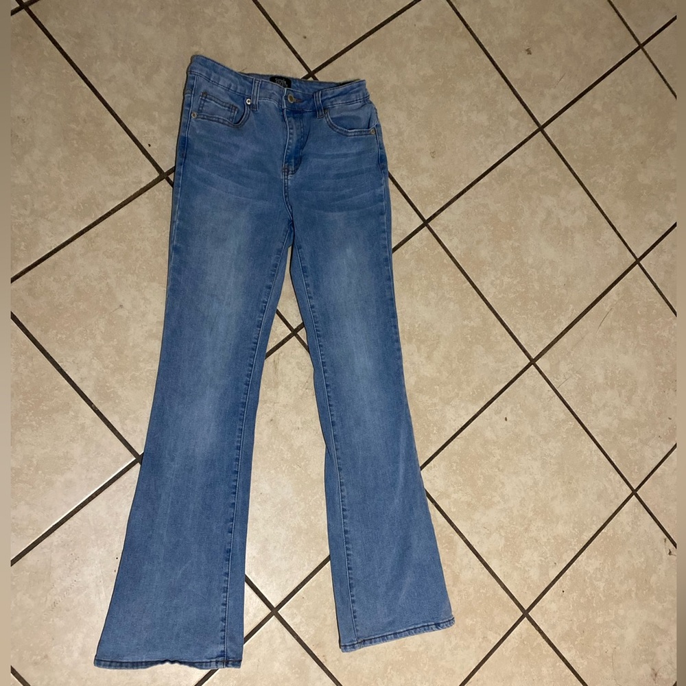 Stylish Light Blue Flare Jeans for Women